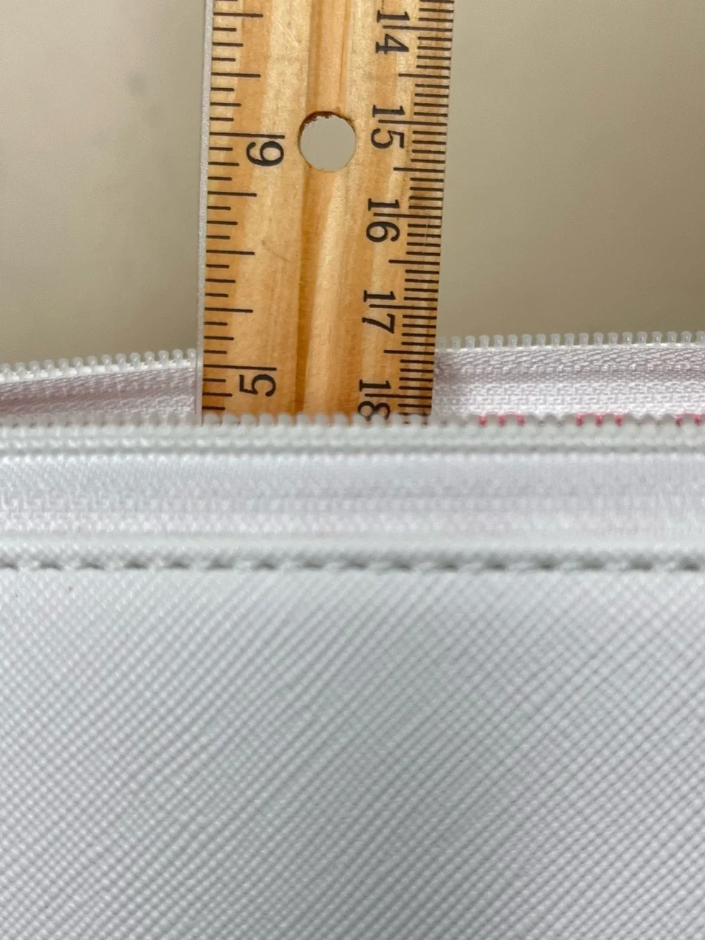 Court Couture Minimalist White Wristlet Clutch with Gold Zip Accent